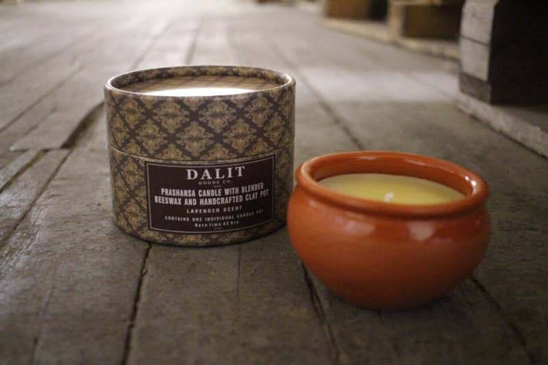 Glazed Beeswax Terracotta Candle