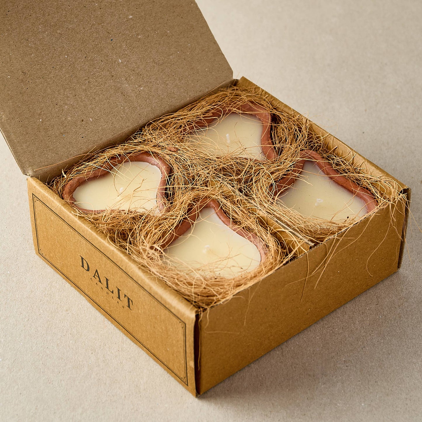 Heart-Shaped Terracotta Candles - Priya